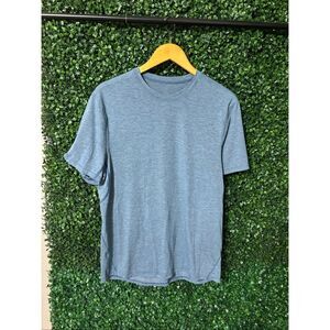 Mens Blue Lululemon Short Sleeve Shirt Size Large